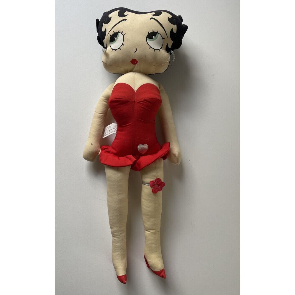 Vtg 1983 King Feature Syndicate Determined Productions 18" Betty Boop Doll & Pin